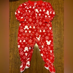 Disney Holiday Fleece Pajamas Onesie, 12 months